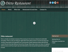 Tablet Screenshot of ditto-restaurant.co.uk